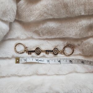 Gold and Brown Key Design Bag Extender